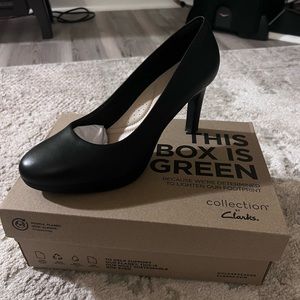 Clark’s Black Leather Heels